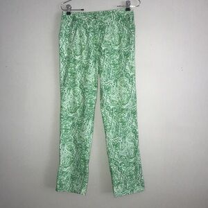Appleseed’s Green Paisley Pants Size 6​​​​